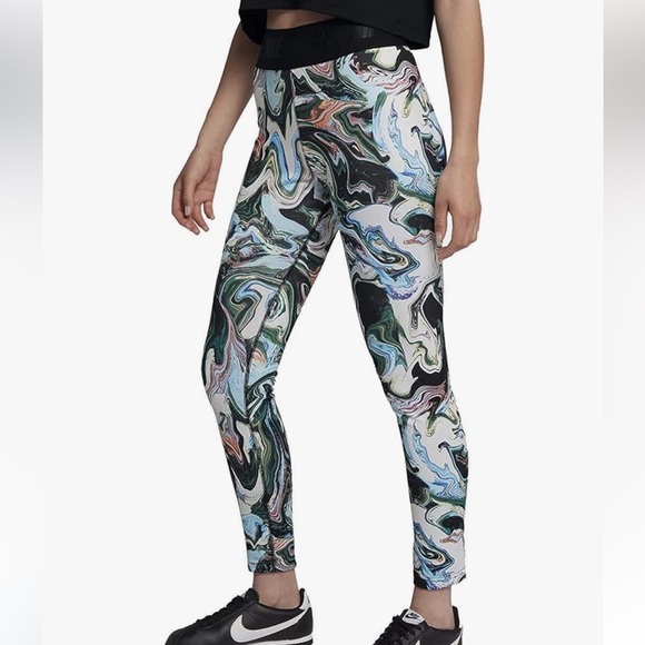 Nike Pants - Nike Sportswear Marble High-Waist Leggings XS Multicolor Swirl NWT